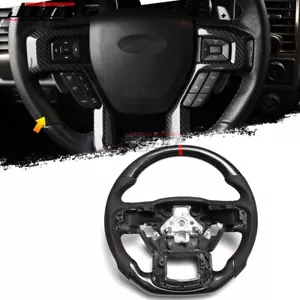 Carbon Car Steering Wheel Replace For Ford F150 F-150 Raptor Lariat 2015 2016-20 - Picture 1 of 12
