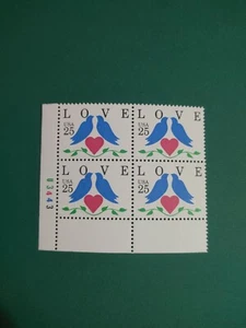 US Stamps Scott #2440 Plate Block of 4, "Love ", MNH. Free shipping! - Picture 1 of 2