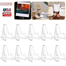 20× Coin Display Stands Paper Card Easel Small Size Holder Clear Plastic Durable
