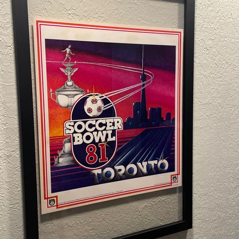 NASL Soccer Bowl 1981 poster (autographed) rare Cover