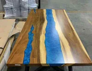 60" x 32" Epoxy Resin Wooden Table Top / Center table Handmade Work - Picture 1 of 1
