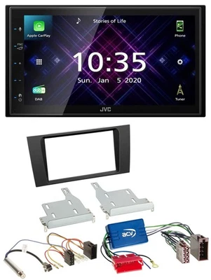 JVC DAB 2DIN MP3 Bluetooth USB Autoradio für Audi A4 99-01 B5 Symphony Aktivsyst - Bild 1 von 4