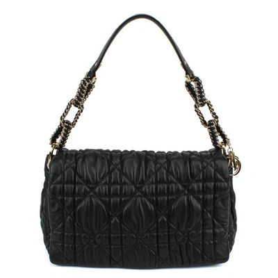 Bolso de hombro Christian Dior Diorissimo acolchado de cuero negro #H211407-1 Foto 1 de 4