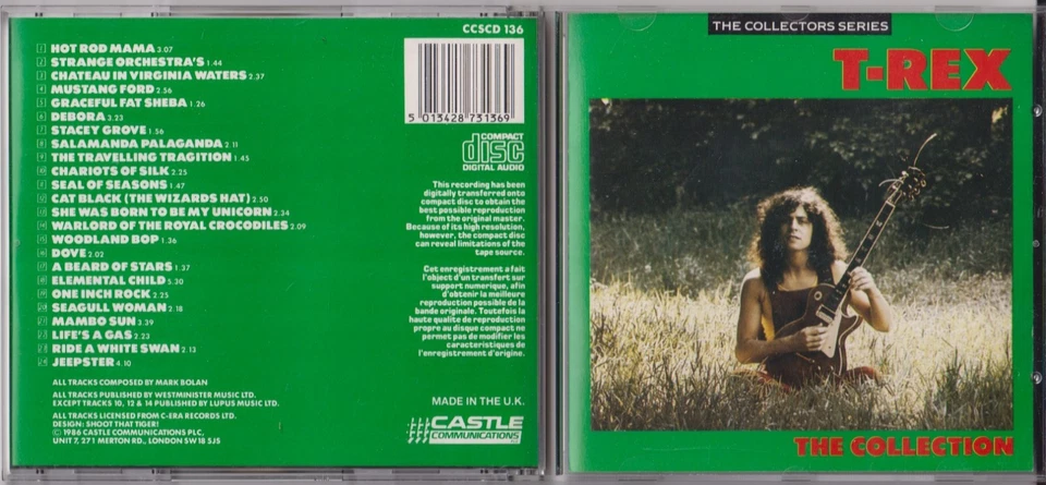 T-Rex – The Collection - Best of - Import  24 Track CD 1986 Castle Communication - Bild 1 von 1