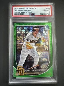 2025 Bowman Baseball Jackson Merrill Green Mojo Mega Refractor Padres /99 - Picture 1 of 2