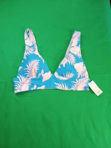 SO Damen-Bikinioberteil blau rosa Blumendruck Größe 2X-LARGE  - Bild 1 von 5