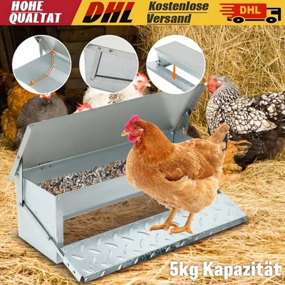 Futterautomat Wasserfest Automatische Geflügel-Futterspender Hühnerfutterautomat - Bild 1 von 4