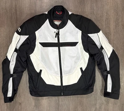 Castle Streetwear мотоциклетная куртка черный/белый наплечные подушечки размер XL - Изображение 1 из 4