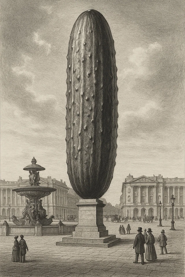 Surreal Surrealismus Place De La Concombre  Malerei Lithografie Stil Kunstdruck - Bild 1 von 1