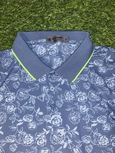 G Fore Golf Polo Shirt Men Large Floral AOP Performance Stretch - Picture 1 of 4