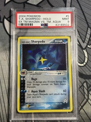 2004 Pokemon EX Team Magma Vs. Team Aqua Team Aqua's Sharpedo Holo 5/95 PSA 9 - Image 1 of 2