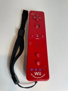 Nintendo Wii Controller OEM Wii Motion Plus Rosso Ottimo Testato - Foto 1 di 8