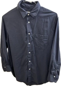 Rag and Bone Shirt Mens Large Fit 3 Blue Front Washed Standard Issue - Picture 1 of 12