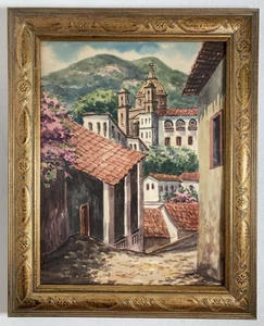 Vintage Original Watercolor Painting Landscape Architectural Cityscape Signed - Picture 1 of 12