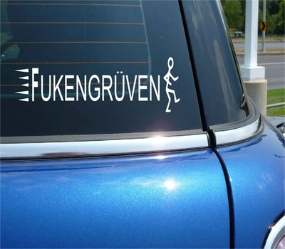 FUKENGRUVEN CAR GRAPHIC DECAL STICKER ART CAR WALL DECOR - Image 1 of 3