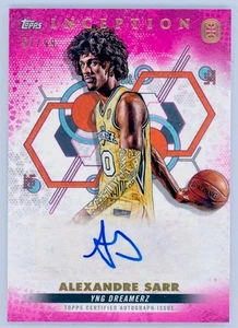 2022-23 TOPPS INCEPTION OVERTIME ELITE (OTE) #AS1 ALEXANDRE SARR AUTO PINK /99 - Picture 1 of 2