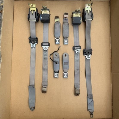 91-93 Mustang Complete Titanium Gray Seat Belts Hatchback Notch Hatch Coupe 5oB - Image 1 of 4