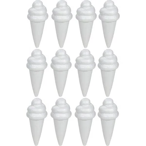 12-Pack Ice Cream Shaped Craft Foam for DIY Art, White Polystyrene Foam, 6x2.5" - Picture 1 of 6