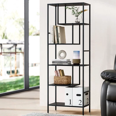 Artiss Bookshelf 5 Tiers Display Book Shelves Storage Stand Bookcase RHYS Black - image 1 of 4