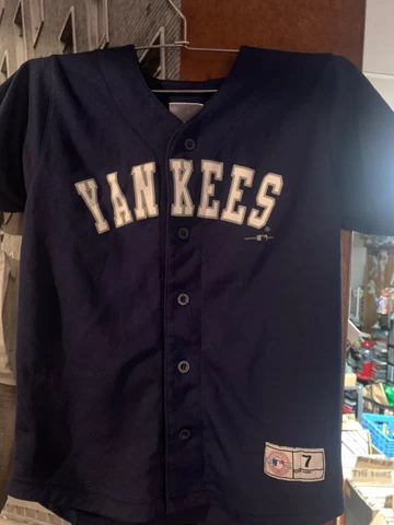 Vintage MLB JASON GIAMBI #25 New York Yankees YOUTH Jersey Size Small (7) Cover