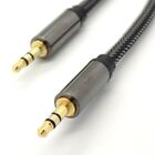 Audio AUX Cable Braided 3.5mm Metal Jack Stereo for iPhone iPod Headphone CAR UK