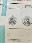 Electric Electro-Mechanical Landeron 4750 Watch 1961 Parts Repair Guide 12 Pages
