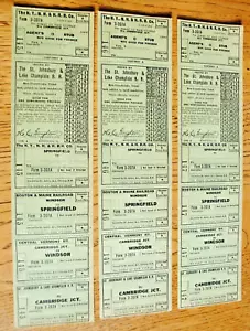 Rare! Unused tickets: issue by St. J & L.C. R.R. via B &M; NY, NH, &H. ; C.V. Ry - Picture 1 of 2