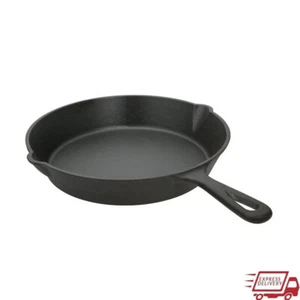 Nonstick Cast Iron Skillet 8 Inch Oven Safe Pre-Seasoned Easy Clean Pour Lip New - Picture 1 of 8