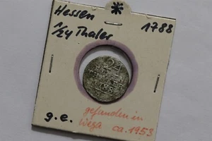 π§ π©πͺ GERMANY HESSEN 1/24 THALER 1788 SILVER B68 #214 - Picture 1 of 3