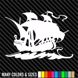 Ship Decal Sticker Anchor Sail Boat Sticker Car Decal Laptop Decal - Colors/Size - Picture 1 of 15