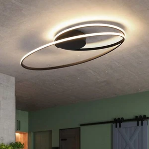 ZMH LED Deckenleuchte Modern Wohnzimmer Deckenlampe Schwarz/Weiß 36W beleuchtung - Bild 1 von 26