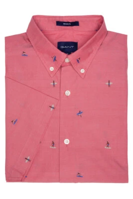 Camisa manga corta GANT Mineral Red Surfer Fil Coupe 3003171 para hombre talla M nueva con etiquetas Foto 1 de 4