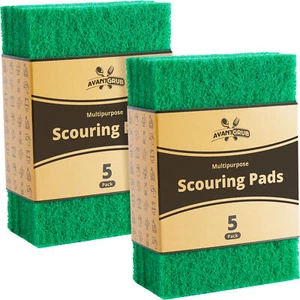 Avant Grub Green Recycled Scour Pads, Eco-Friendly Kitchen Cleaning - Picture 1 of 31