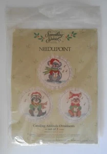 Candamar Something Special Needlepoint CAROLING ANIMALS Ornaments - Picture 1 of 2