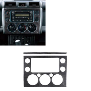 2pcs For Toyota FJ Cruiser Carbon Fiber Climate Console Interior Cover Trim - Bild 1 von 7