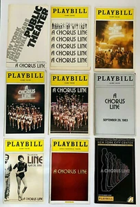 A CHORUS LINE  From Public Theatre Revival Rare 43 year Nine Playbill Collection - Picture 1 of 12