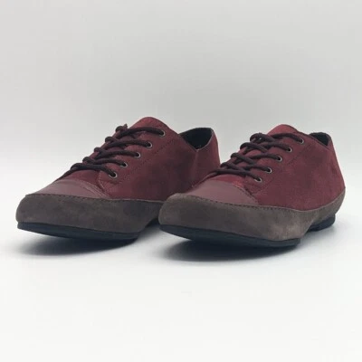 Munro American - Petra - Women's 7.5 - Red/Brown Suede Leather Oxford Sneakers - Image 1 of 4