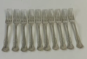 12 Gorham Regent Silver Electroplate Dinner Forks 7" Monogram - Excellent! - Picture 1 of 9