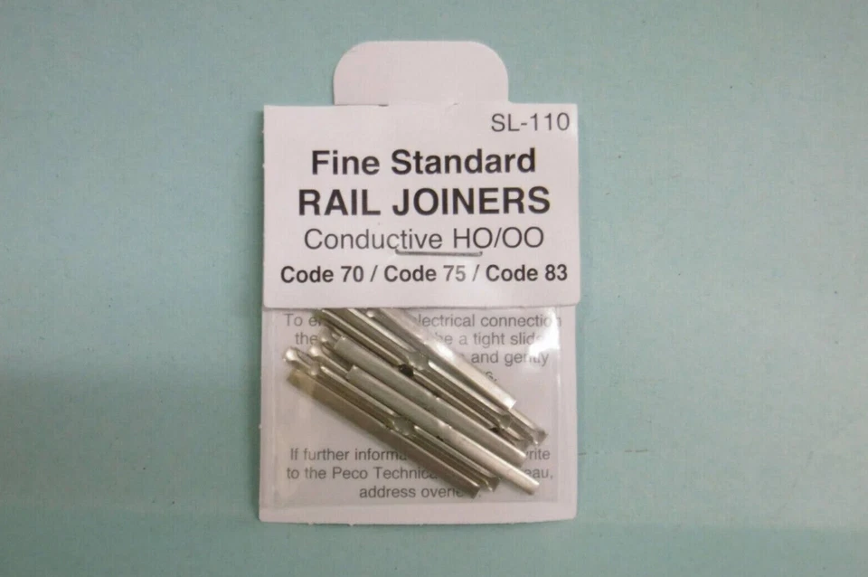 Peco - 24 ECLISSES METALLIQUES code 70 / 75 / 83 réf. SL-110 HO / OO Neuf - Изображение 1 из 1