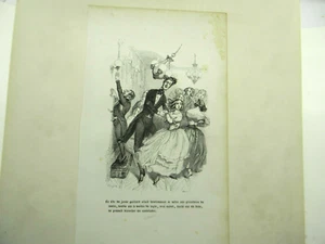 Antiker Kupferstich JJ Grandville Illustration Petites misères de la vie humaine 2 - Bild 1 von 6