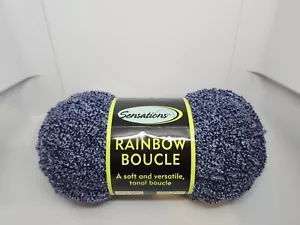 Sensations Blue Rainbow Boucle filato 11 oz nylon acrilico #180 NUOVO - Foto 1 di 4