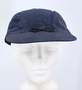 Men's NOS VTG 1930s Navy Blue Cotton Cap Sz 7 1/4 Hat 30s - Picture 1 of 8