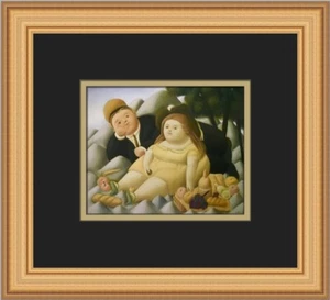 Fernando Botero Picnic en la Montaña Estampado enmarcado Personalizado - Imagen 1 de 2