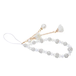 Cell Phone Charms Crystal Flower Pendant Miss Lanyard Wrist with - Zdjęcie 1 z 5