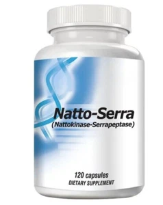 Natto-Serra 120 Caps Nattokinase 2,000FU Serrapeptase 40,000 SPU - Picture 1 of 2