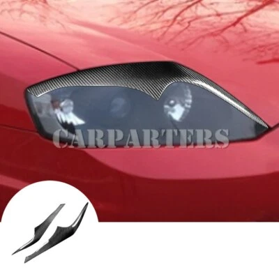 For Hyundai Tiburon Coupe Carbon Fiber Headlight Eyebrow Eyelid Cover 2003-2008 - image 1 of 4