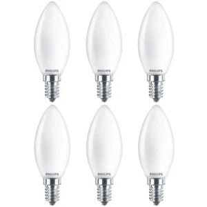 6 x Philips LED lámparas velas 4,3W = 40W E14 mate 470lm 840 blanco neutro 4000K - Imagen 1 de 3