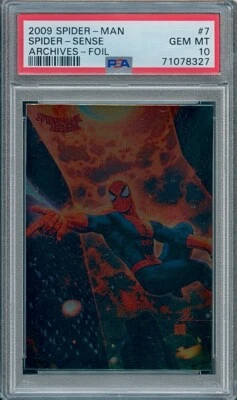 Spider-Man Archives Foil #7 Spider-Sense 2009 PSA 10 💎 🔥RARO🔥 Foto 1 de 2