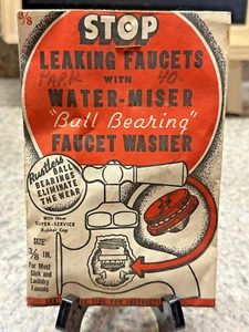 VINTAGE WATER-MISER CUSCINETTI A SFERA RONDELLE 3/8" VALVOLA ECONOMICA CO. NUOVO VECCHIO MAGAZZINO - Foto 1 di 3