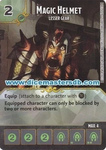 Magic Helmet Lesser Gear #61 - Dungeons & Dragons Battle for - Dice Masters - Picture 1 of 1